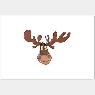 Wacky Cartoon Moose Posters and Art